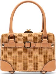 Frances Valentine Lady Basket Wicker Handheld Bag