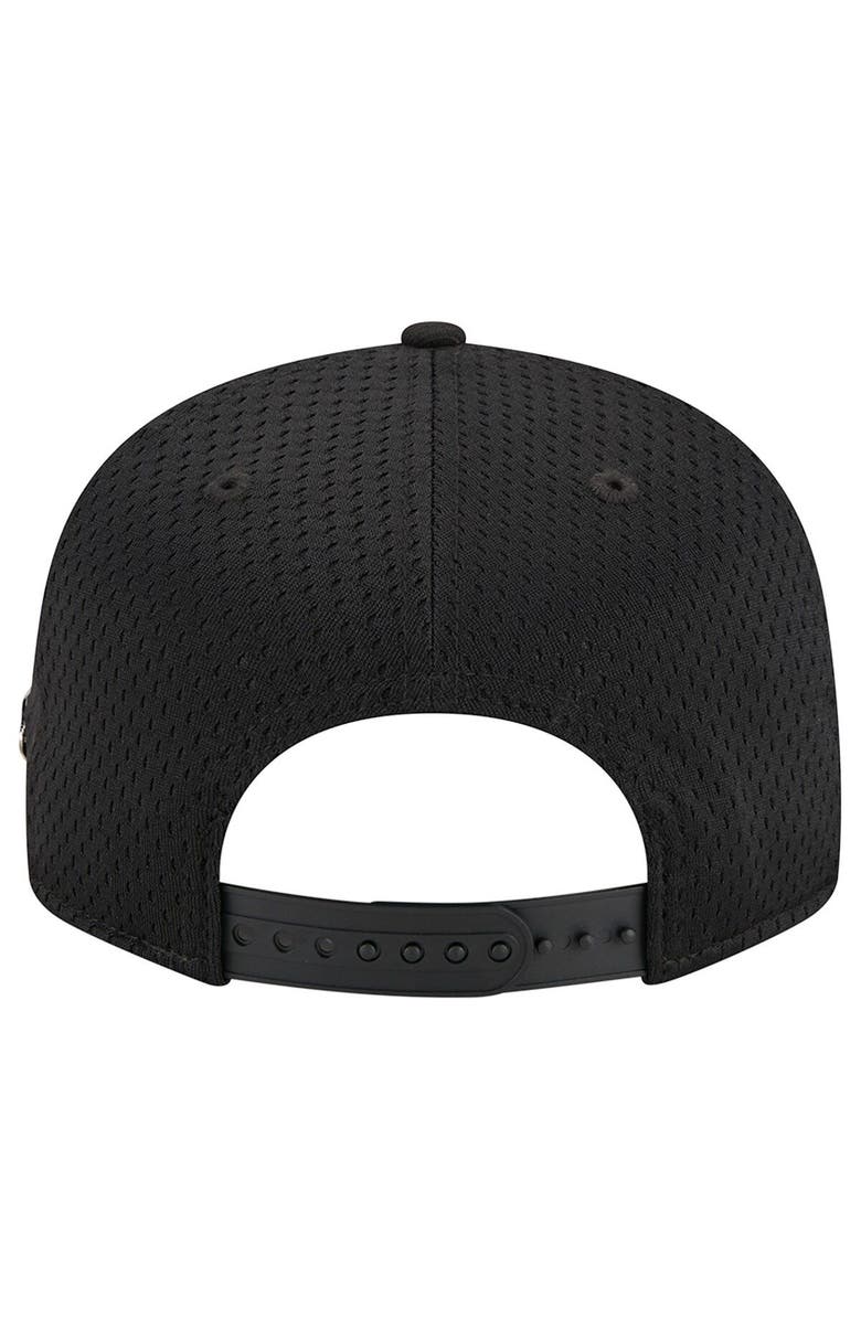 New Era Men's New Era Black Philadelphia 76ers Post-Up Pin Mesh 9FIFTY Snapback Hat, Alternate, color, Black