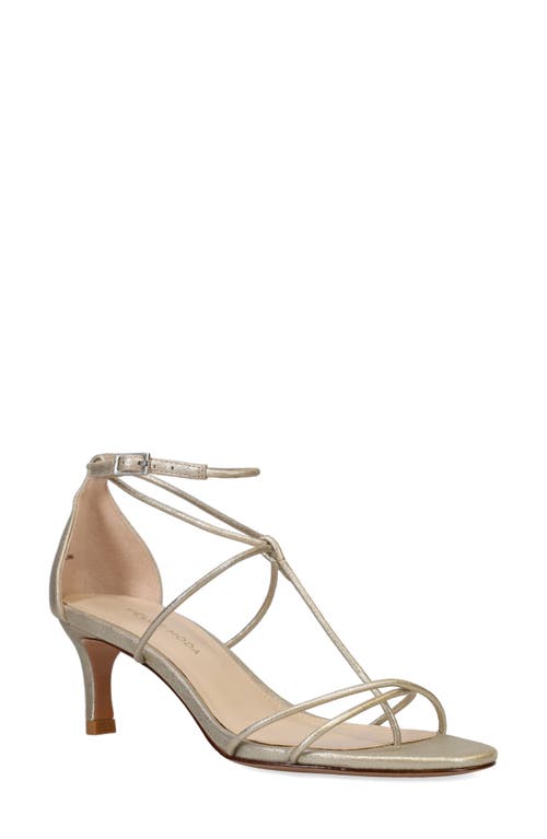 Pelle Moda Ura Sandal In Platinum Gold