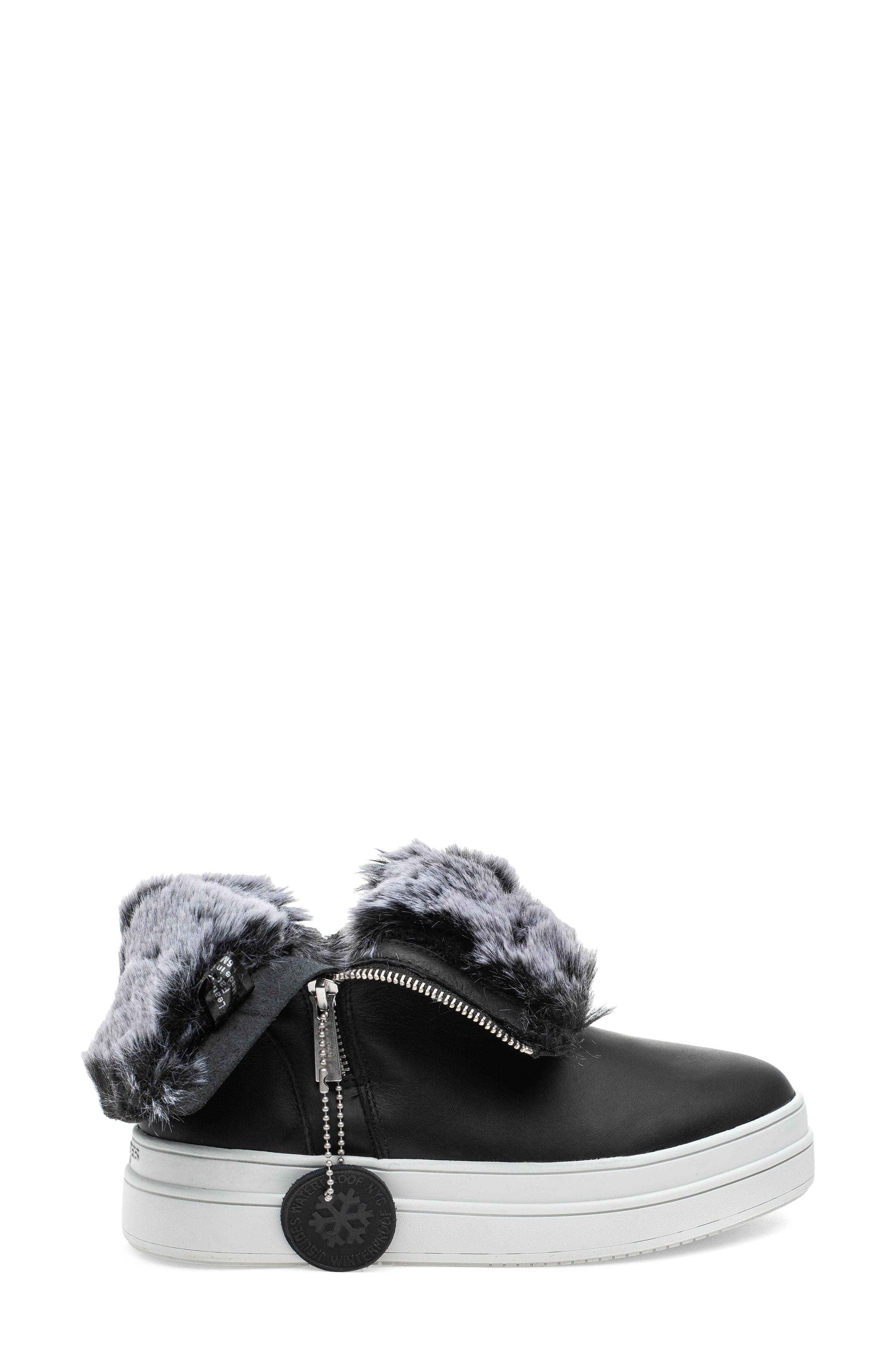 JSlides Tristan Faux Fur Platform Sneaker Bootie, Alternate, color, 