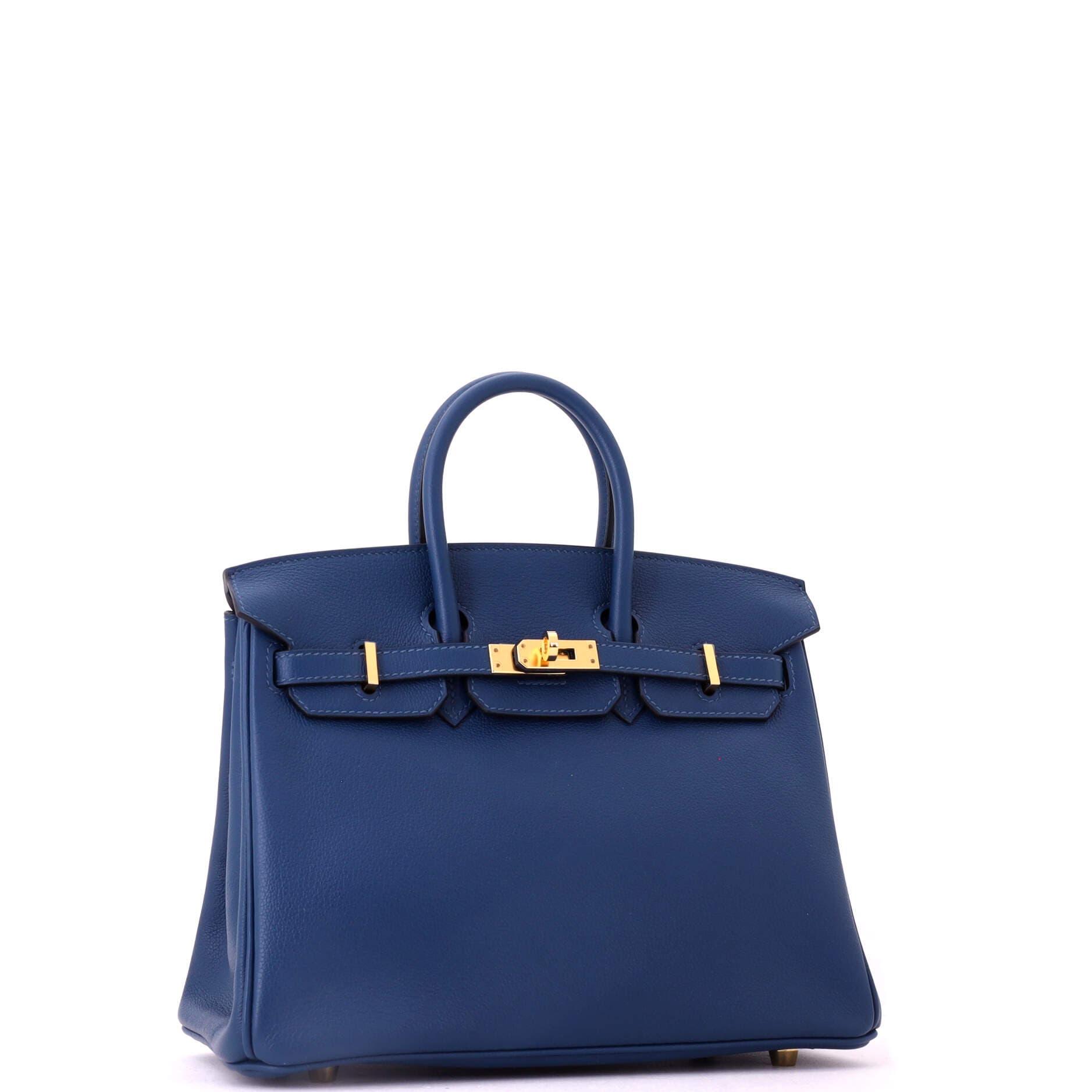 Birkin Handbag Blue Novillo with Gold Hardware 25, Alternate, color, Blue