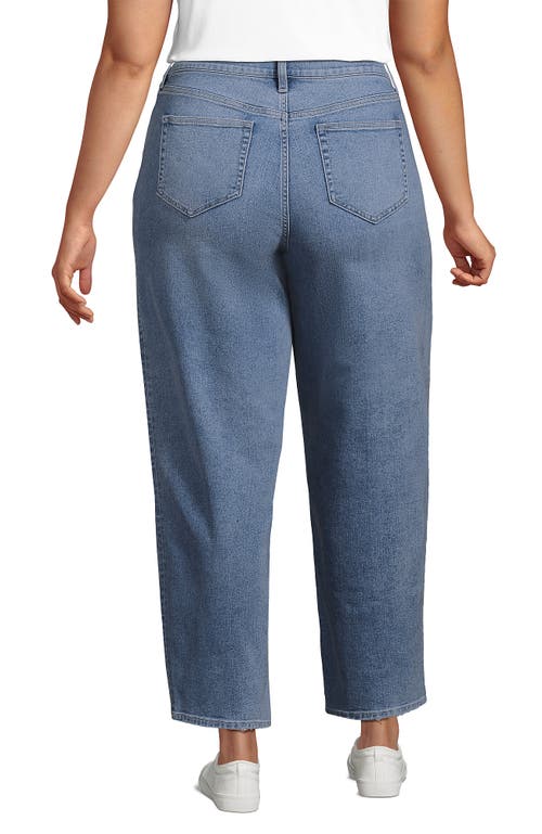 Lands' End Recover High Rise Barrel Leg Ankle Jeans In Multi