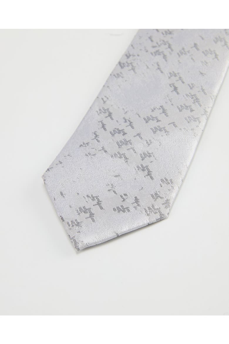 Modern Glacier Silk Jacquard Tie, Alternate, color, Glacier Grey