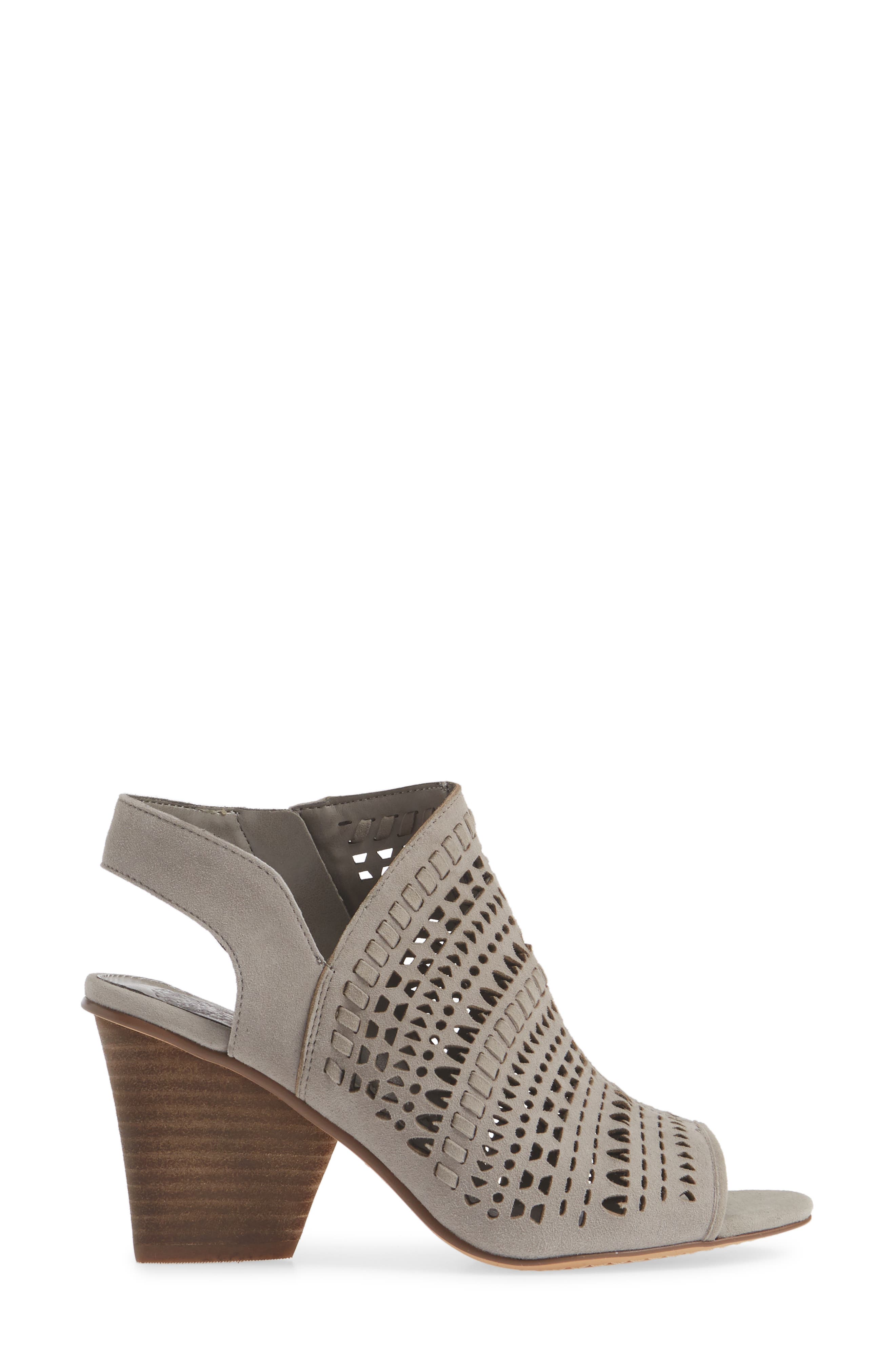 Derechie Perforated Shield Sandal, Alternate, color, STORM GREY SUEDE