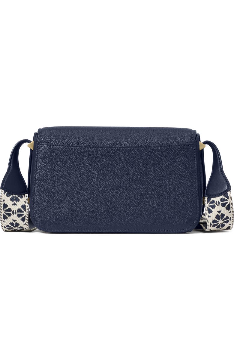 Kate Spade New York small liv pebble leather flap crossbody bag, Alternate, color, Parisian Navy