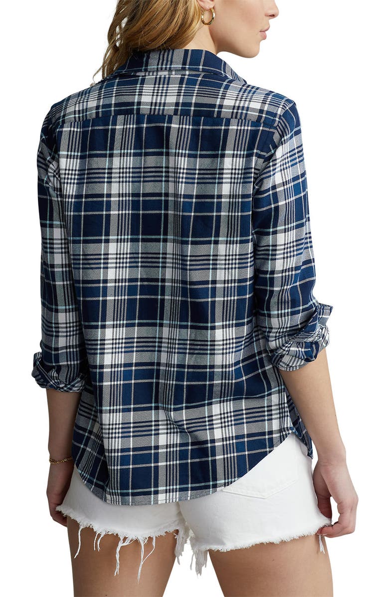 Polo Ralph Lauren Slim Fit Plaid Cotton Button-Up Shirt, Alternate, color,