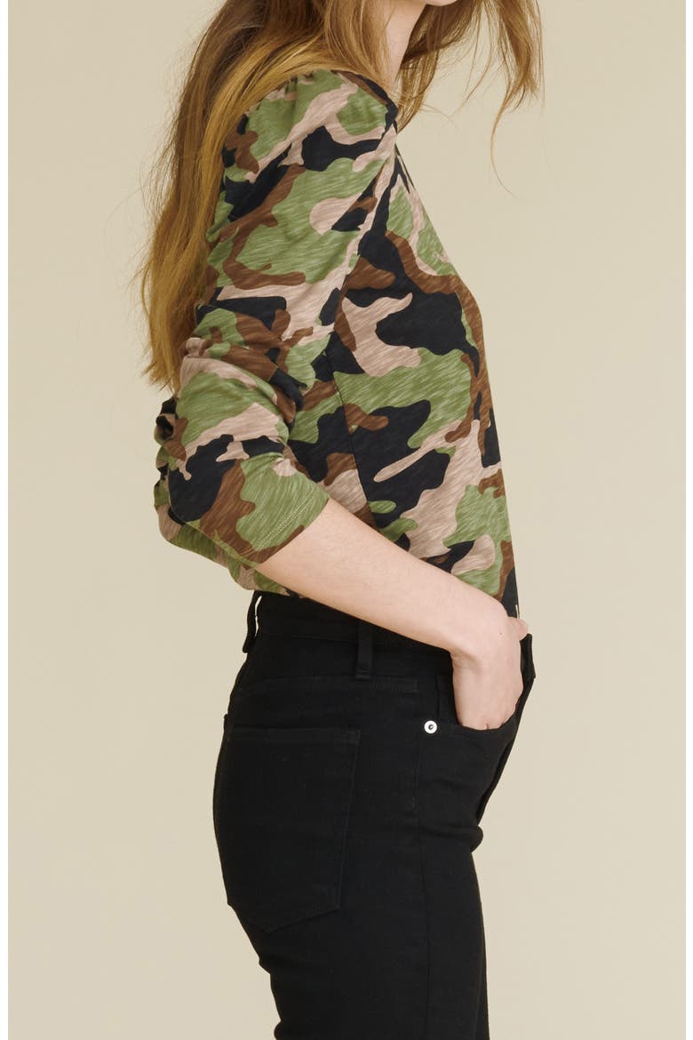 Porter Puff Sleeve T-Shirt, Alternate, color, ARMY MULTI