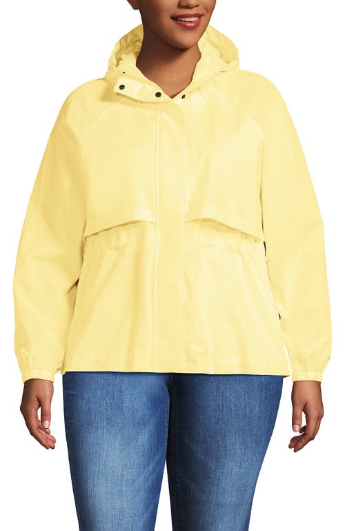 Lands' End Plus Size Squall Packable Rain Jacket In Yellow