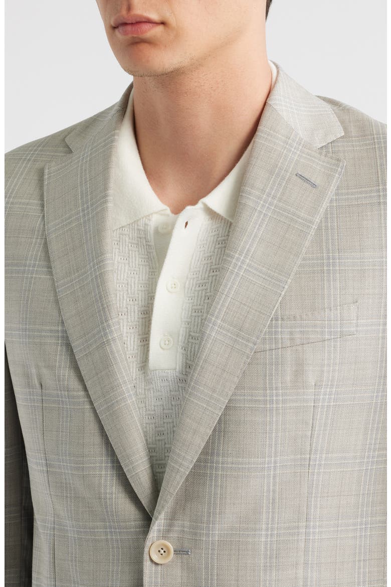 Esprit Plaid Wool Suit, Alternate, color, SAND
