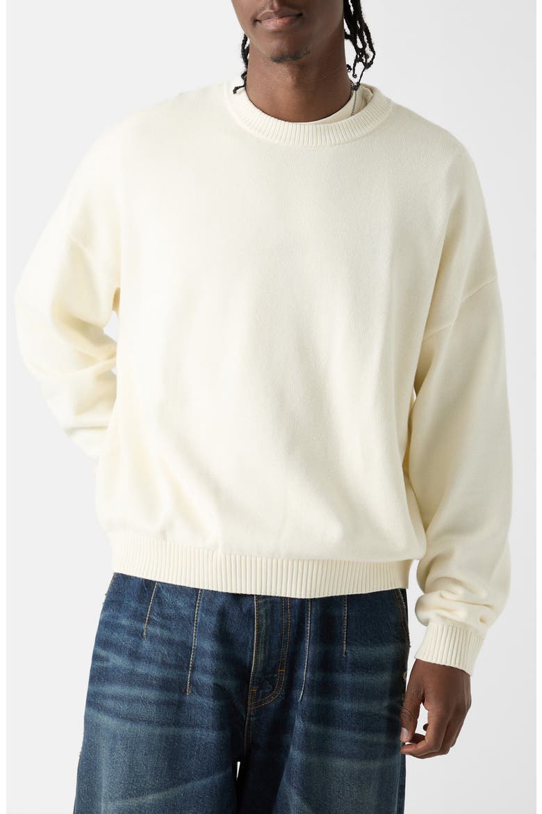Go Crewneck Jacquard Sweater, Main, color, IVORY