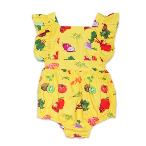 Worthy Threads Ruffle Sleeve Bubble Romper In Farmer's Market