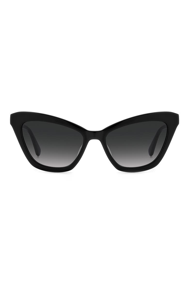 amelie 54mm gradient cat eye sunglasses, Main, color, BLACK/ GREY SHADED