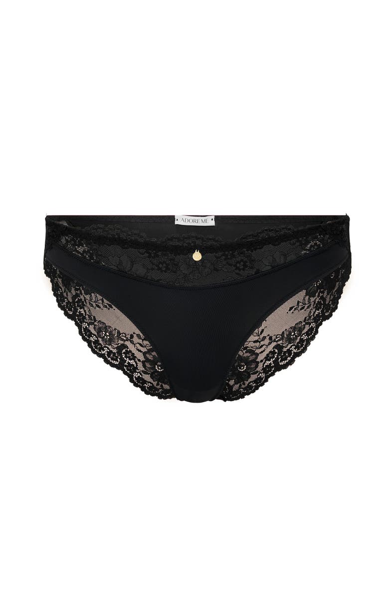 Adore Me Taissa Bikini Panties, Alternate, color, Black
