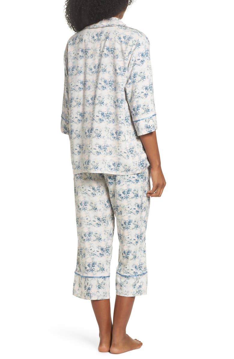 Papinelle Floral Print Crop Pajamas, Alternate, color,