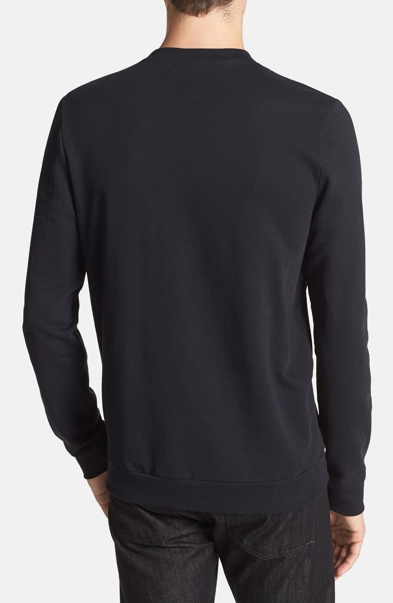 Topman '86' Mesh Panel Sweatshirt, Alternate, color, 