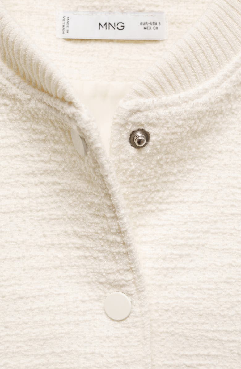 MANGO Tweed Bomber Jacket, Alternate, color, 