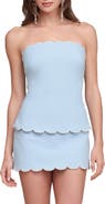 Avec Les Filles Scallop Edge Tube Top