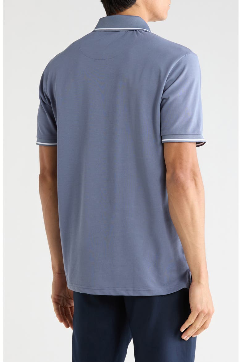 Tipped Quarter Zip Knit Polo, Alternate, color, SKY BLUE