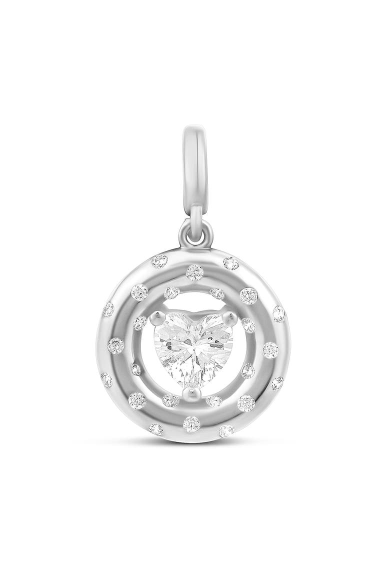 Scattered Round Heart Charm, Main, color, SILVER