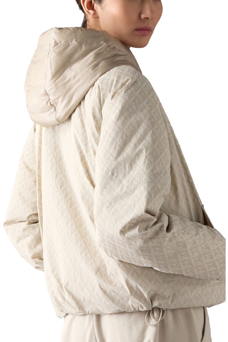 Tegan Water Repellent Bomber Jacket with Removable 800 Fill Power Down Puffer Liner, Alternate, color, ALABASTER