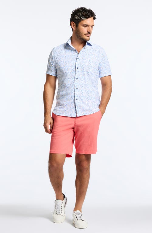 Robert Graham Riptide Classic Fit Board Print Short Sleeve Knit Button-up Shirt In Blue Multi