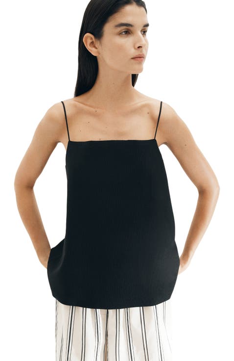 Fine-knit Strappy Top