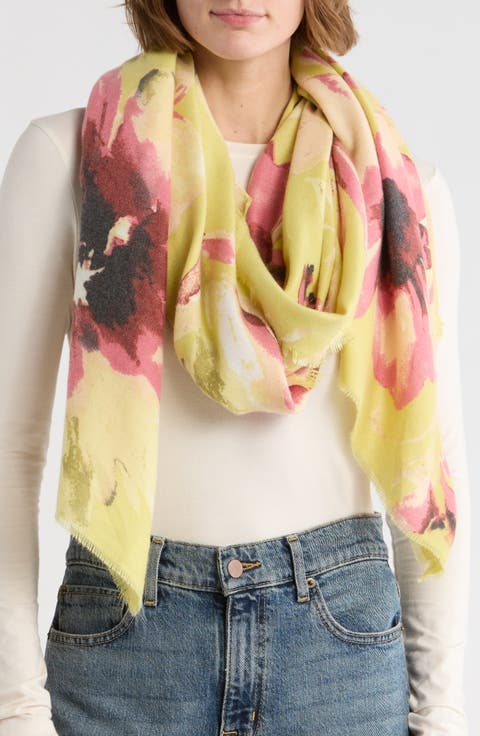 Inky Floral Supersoft Wrap Scarf