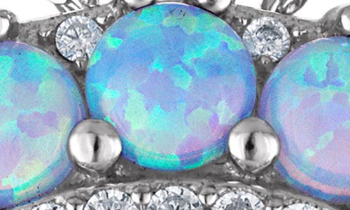 Fzn Opal & Cubic Zirconia Pendant Necklace In White