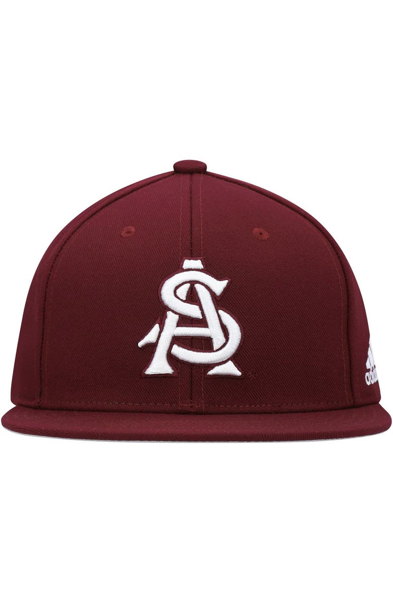 adidas Men's adidas Maroon Arizona State Sun Devils On-Field Baseball Fitted Hat, Alternate, color, 