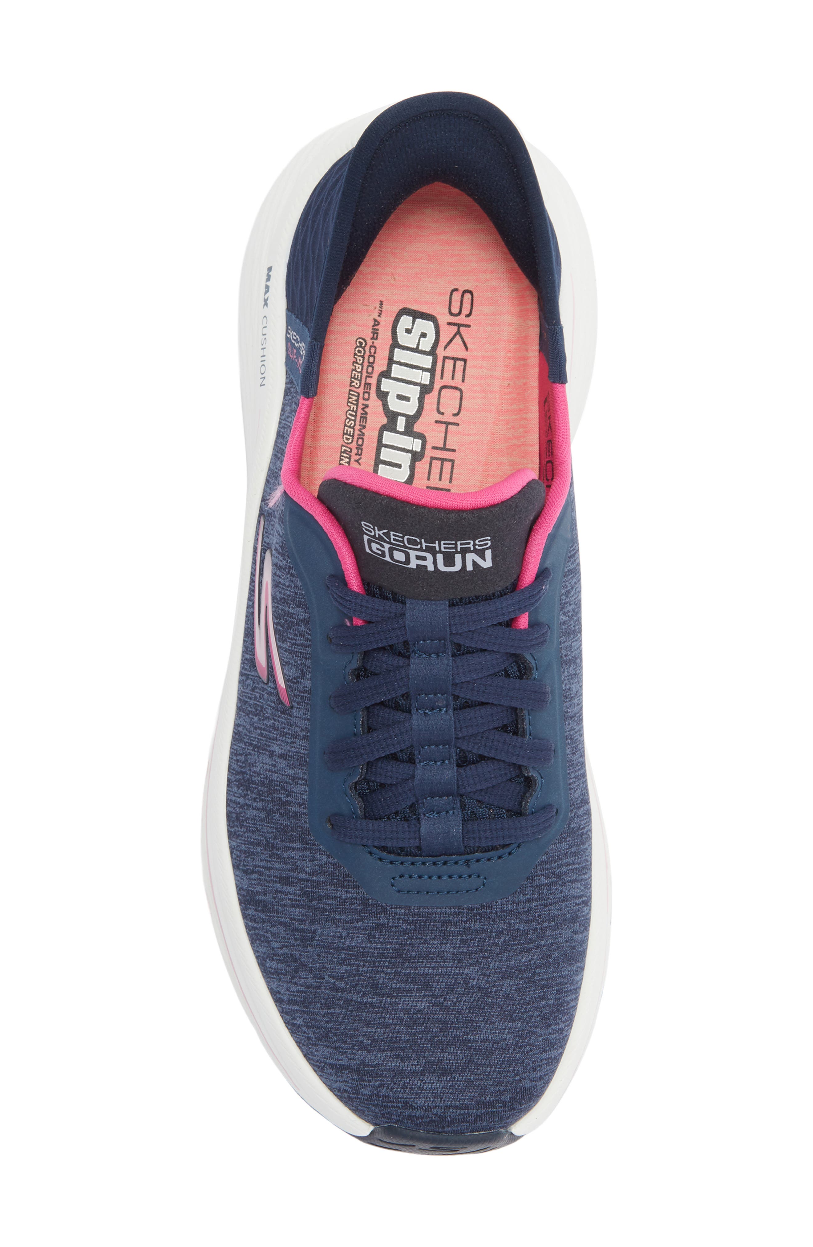SKECHERS Slip-Ins Mac Cushioning Sneaker, Alternate, color, Navy Pink