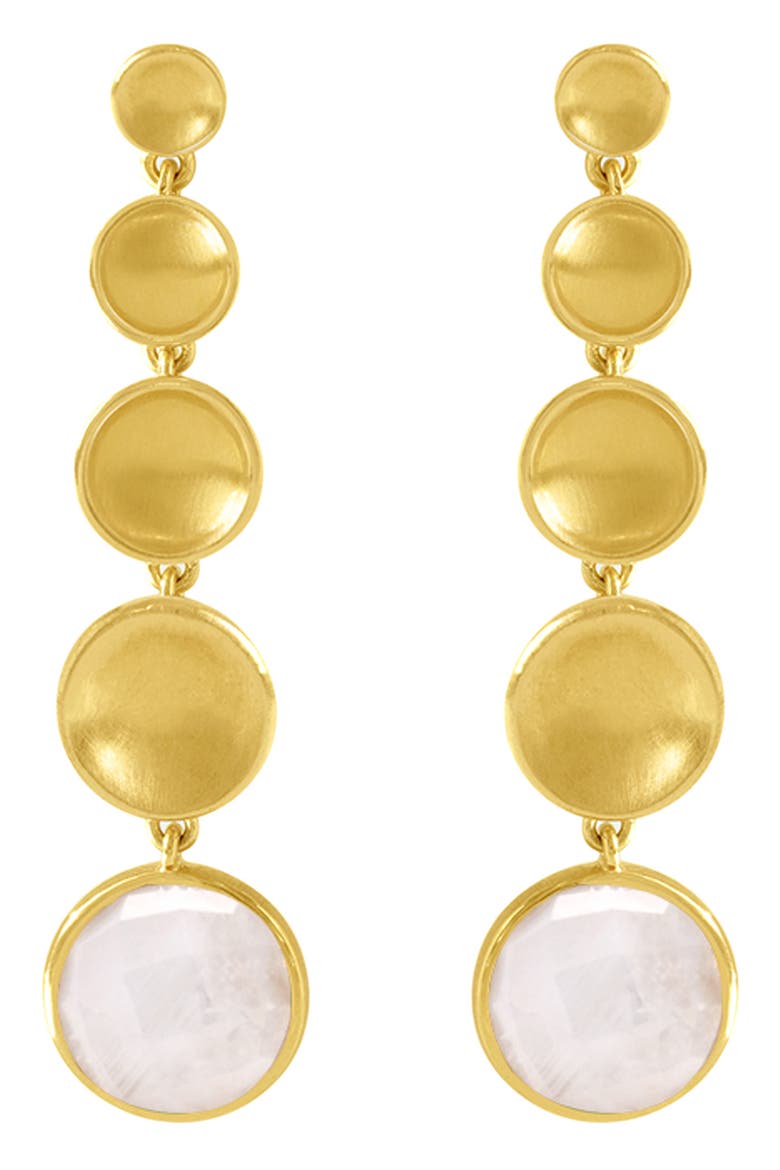 Sol Statement Drop Earrings, Main, color, MOONSTONE/GOLD