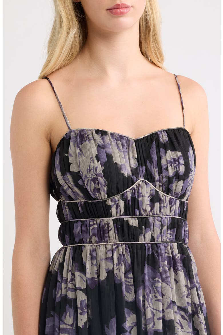 Inka Floral Maxi Dress, Alternate, color, BLACK FLORAL
