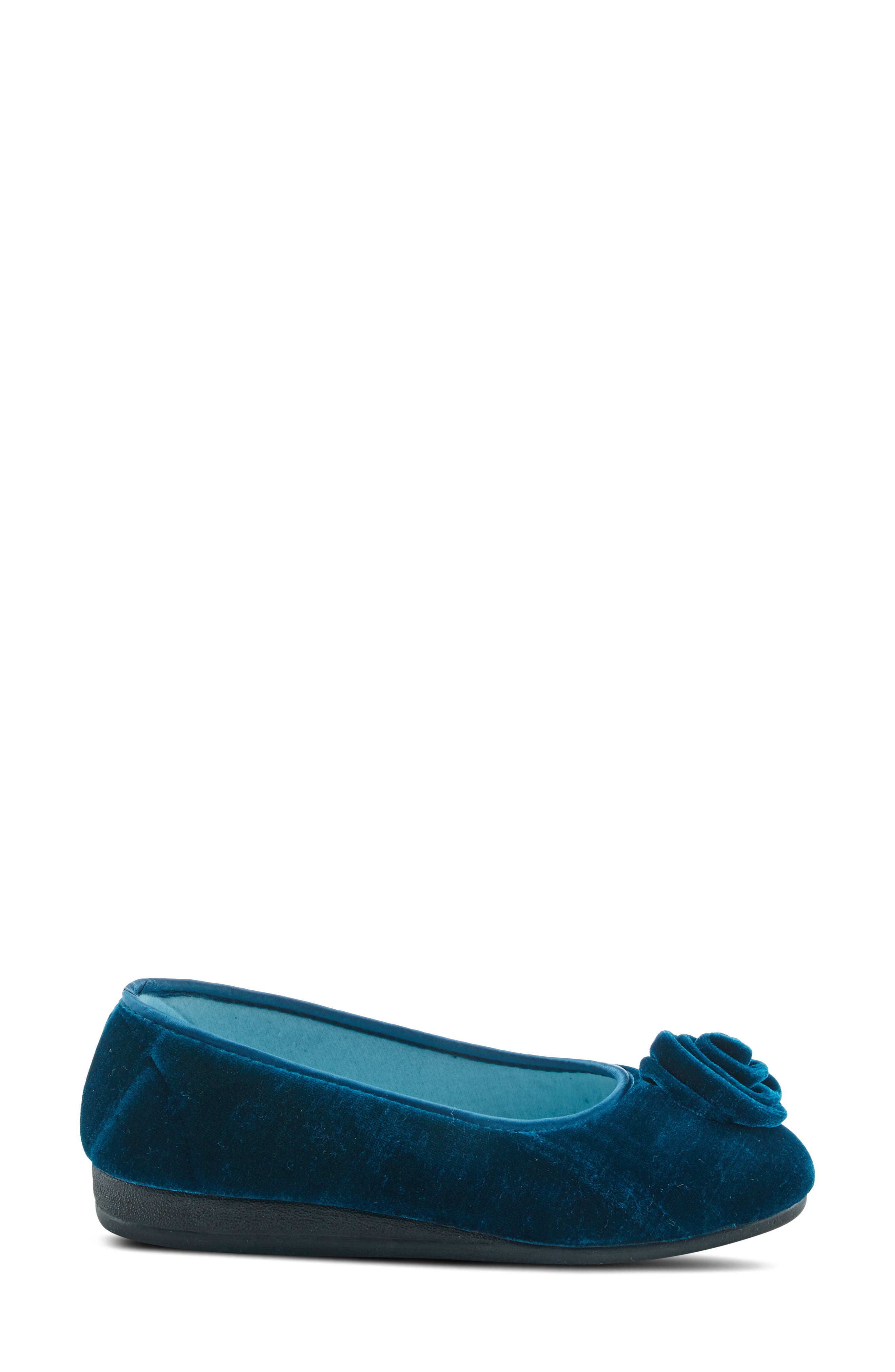Flexus by Spring Step Roseloud Velvet Slipper, Alternate, color, 