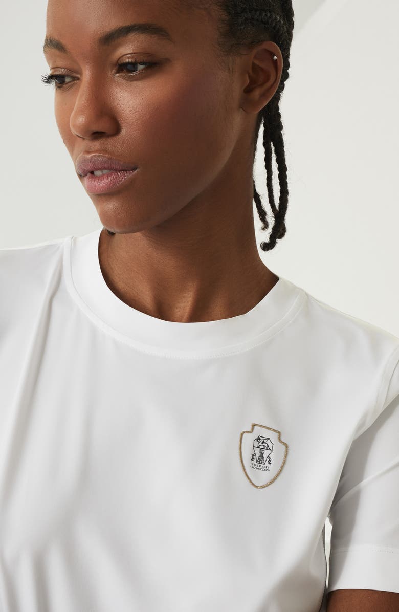 Brunello Cucinelli Jersey T-shirt with logo, Alternate, color, 