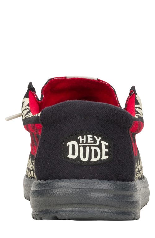 Hey Dude Wally Holiday Moc Toe Slip-on Shoe In Multi