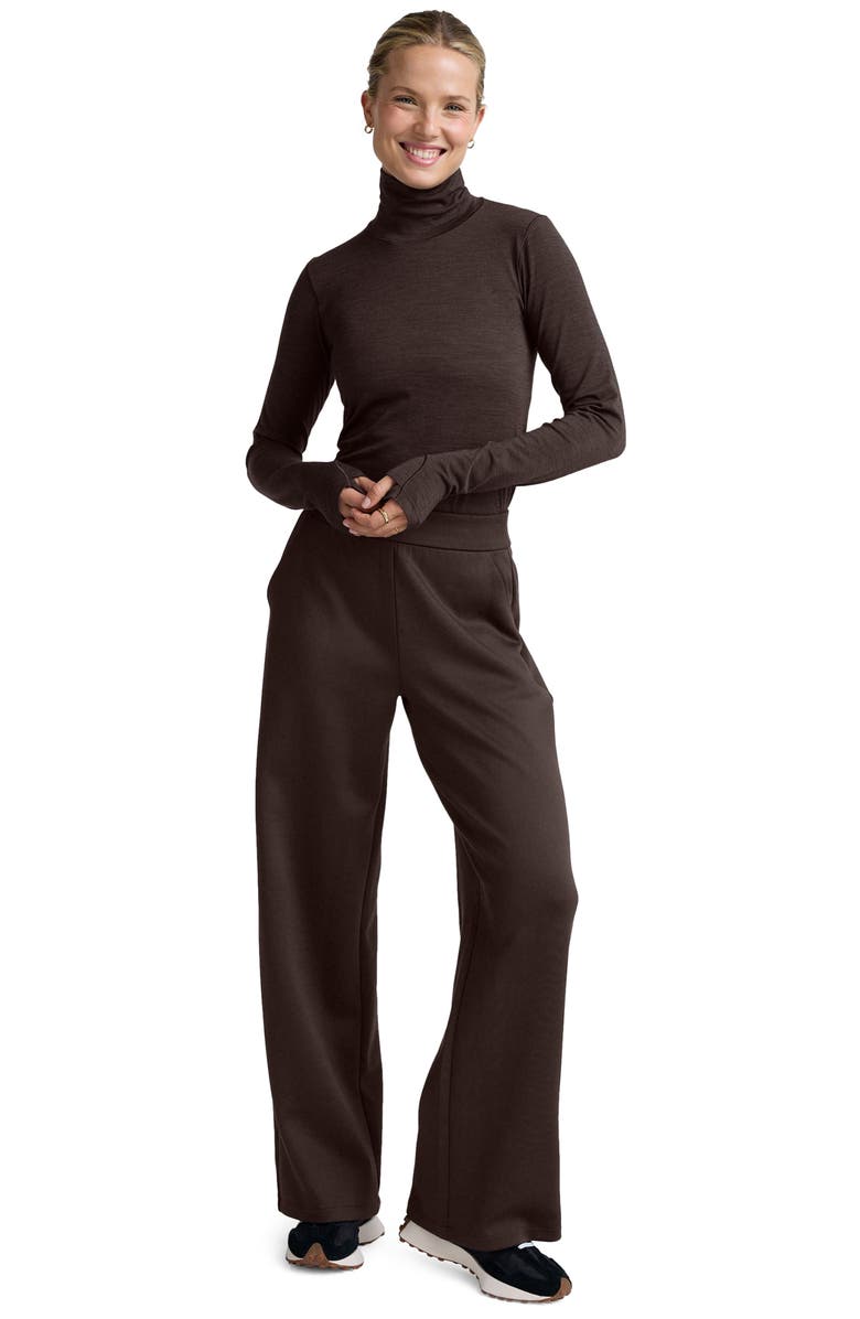 Beyond Yoga Luxeknit Turtleneck, Alternate, color, Dark Chocolate
