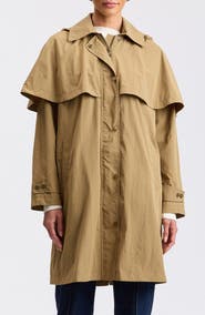 Avec Les Filles Detachable Cape Water Resistant Raincoat