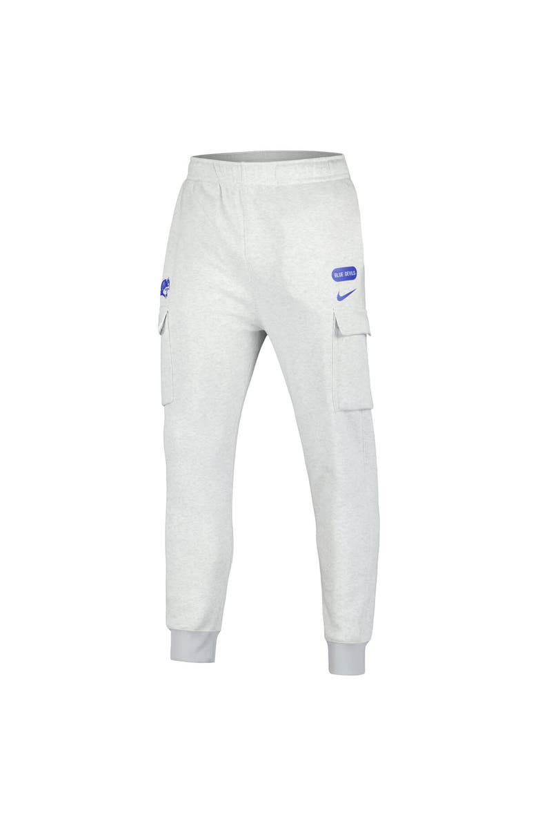 Nike Men's Nike Heather Gray Duke Blue Devils Club Cargo Jogger Pants, Alternate, color,
