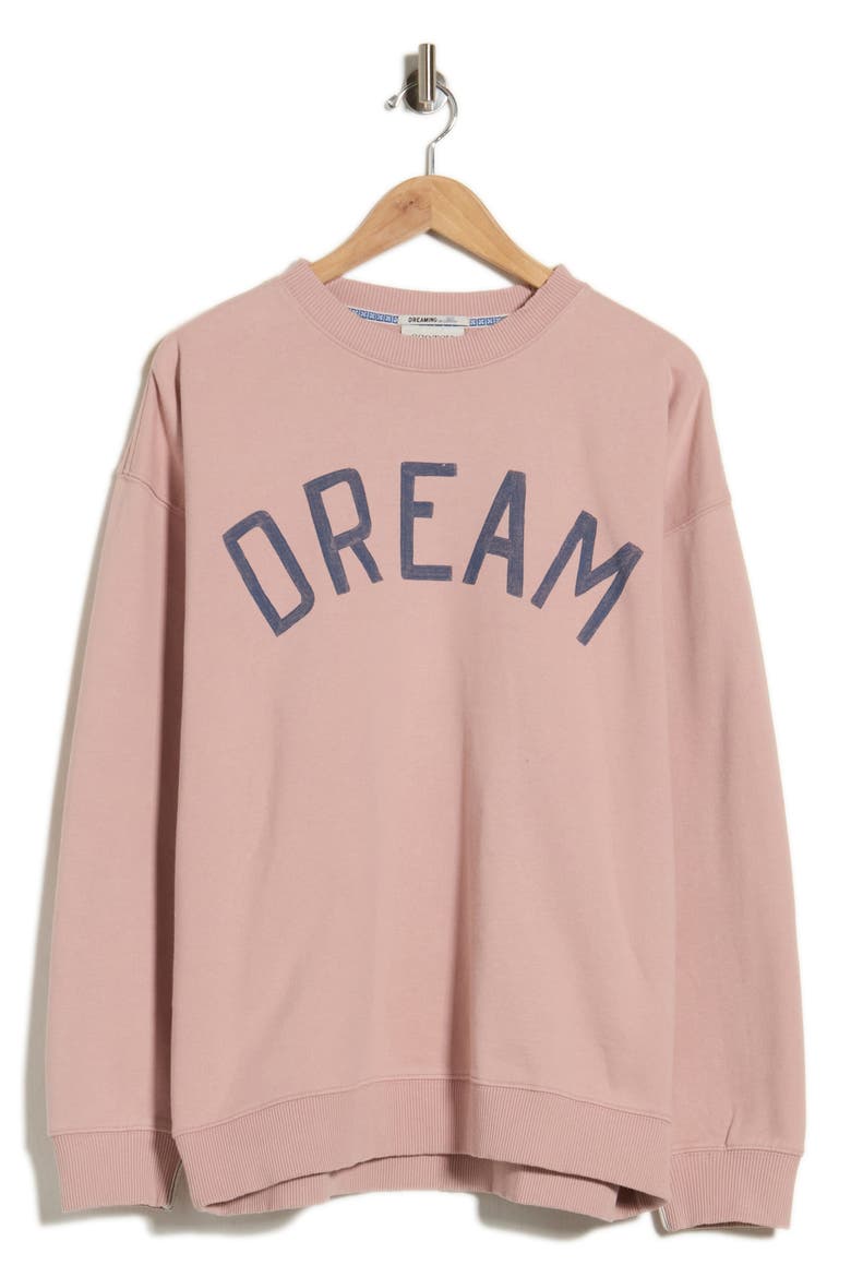 Dream Relaxed Fit Washed Sweatshirt, Main, color, DARK PINK