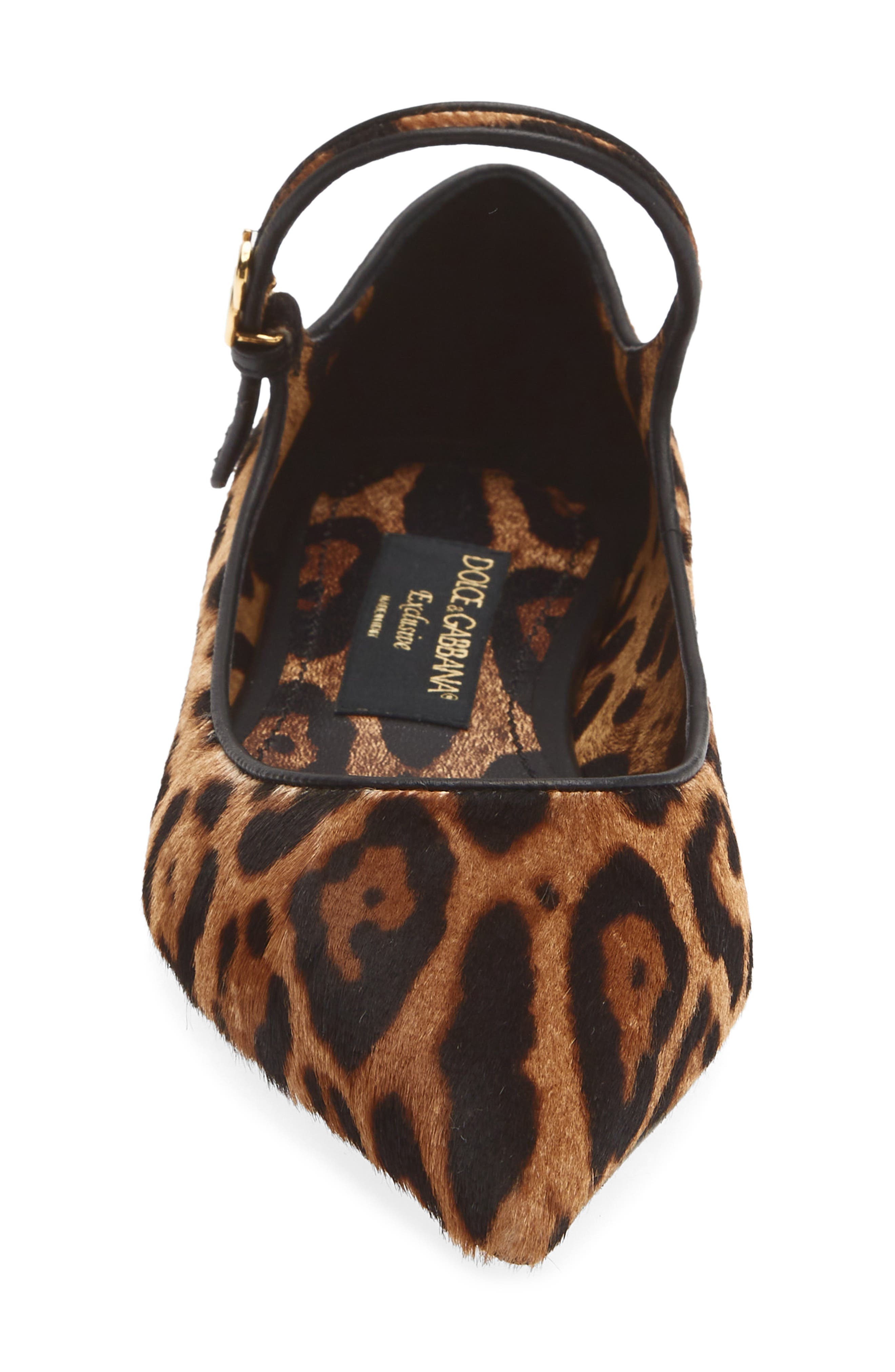 Leopard Print Genuine Calf Hair Ballerina Flat (Nordstrom Exclusive), Alternate, color, HK5JF LEO NEW