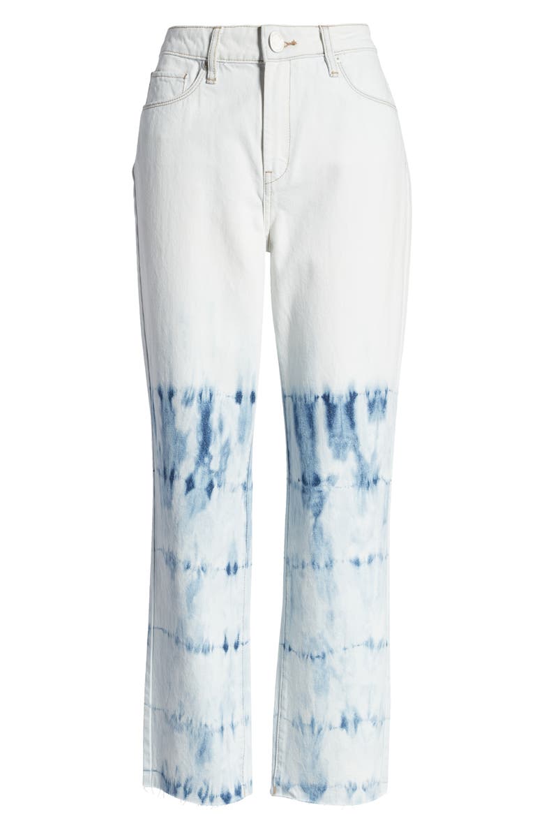 BLANKNYC The Madison Tie Dye Stripe Raw Hem Ankle Skinny Jeans, Alternate, color,