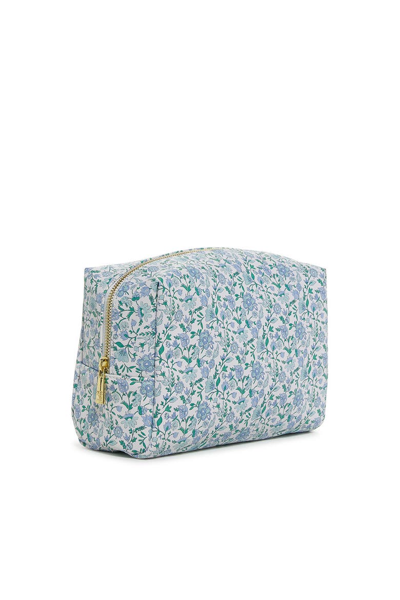 Hamptons Floral Cosmetic Bag, Alternate, color, Blue