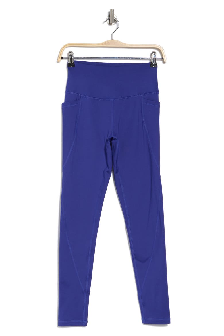 Fleece Lined Pocket Leggings, Alternate, color, BLUE CLEMATIS