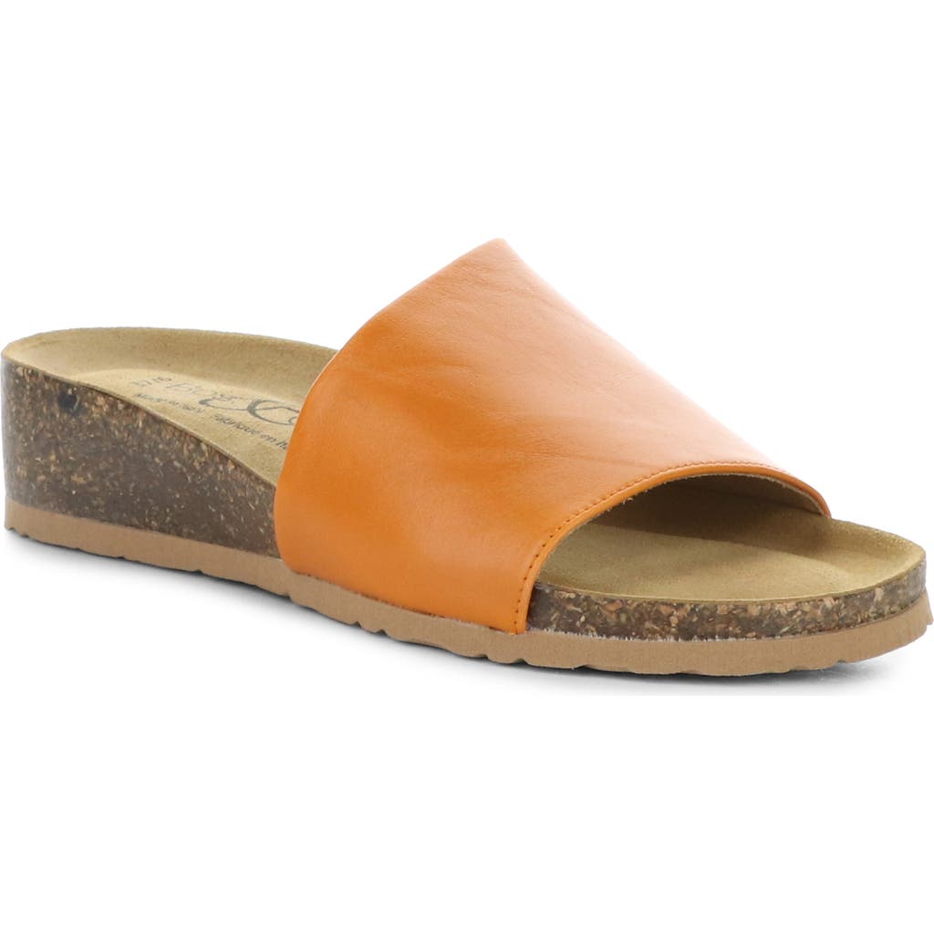 Bos. & Co. Lux Slide Sandal In Orange