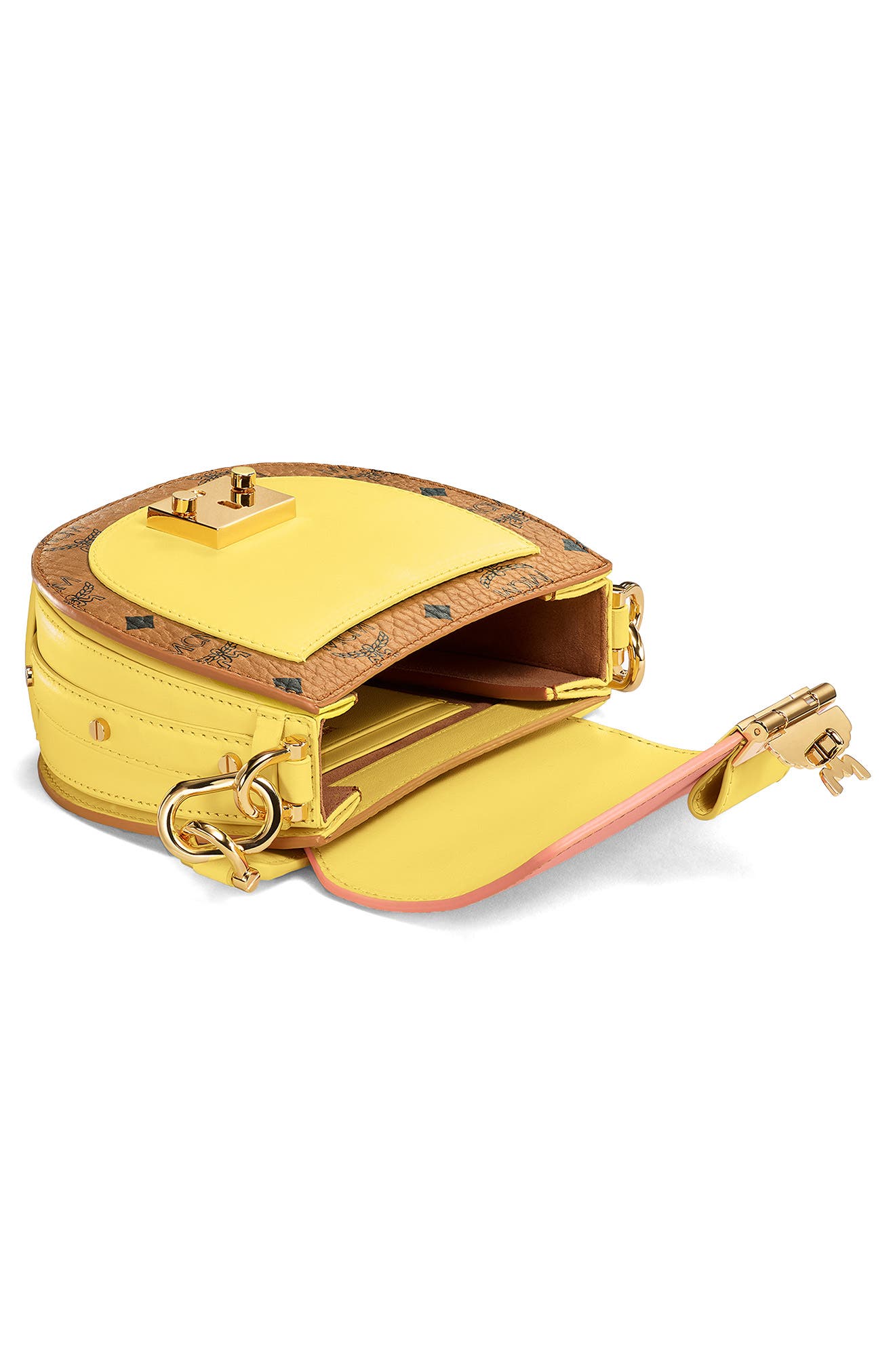 MCM Patricia Visetos Leather Colorblock Crossbody Bag, Alternate, color, 