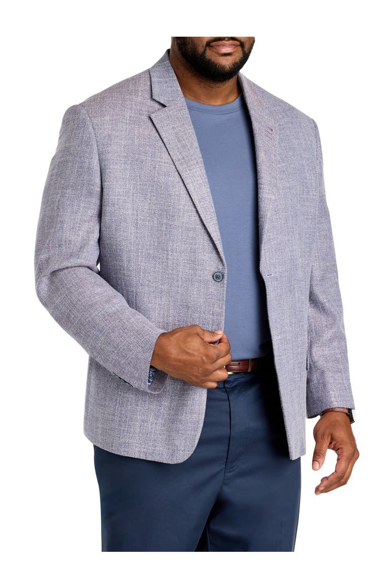 Big & Tall Multi Colored Jacket-Relaxer Sport Coat, Main, color, PURPLE