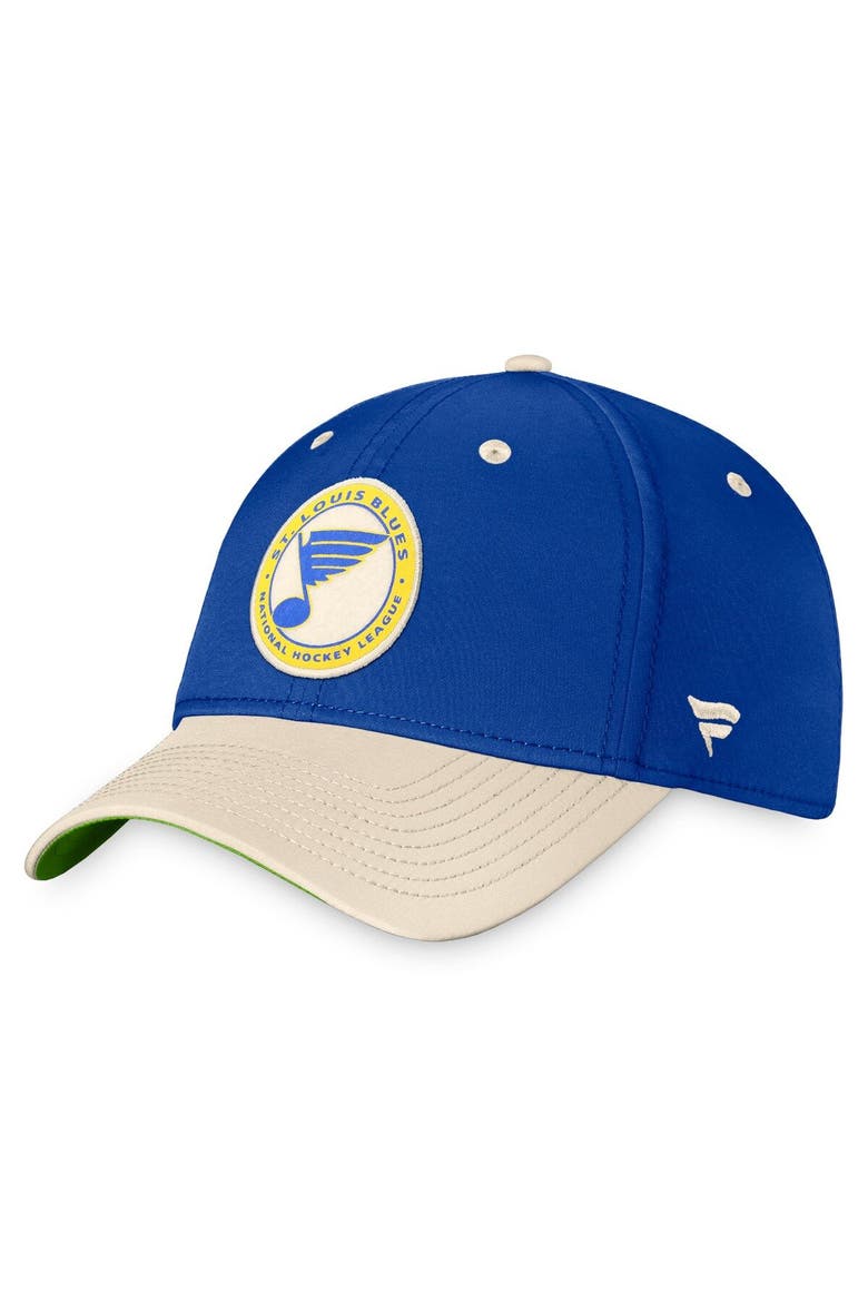 Men's Fanatics Branded Royal/Khaki St. Louis Blues True Classics Retro Flex Hat, Main, color, Navy