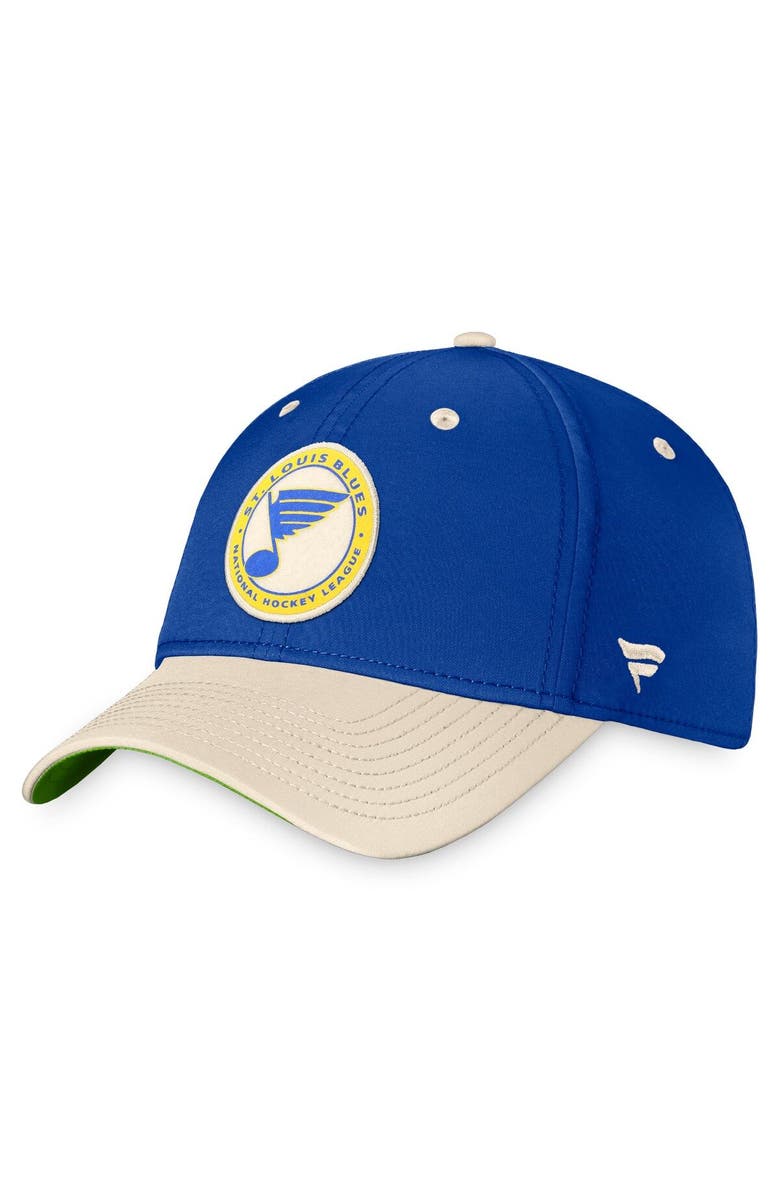 FANATICS Men's Fanatics Branded Royal/Khaki St. Louis Blues True Classics Retro Flex Hat, Main, color, Navy