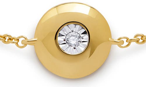 Monica Vinader Bezel Birthstone Station Bracelet In Gold