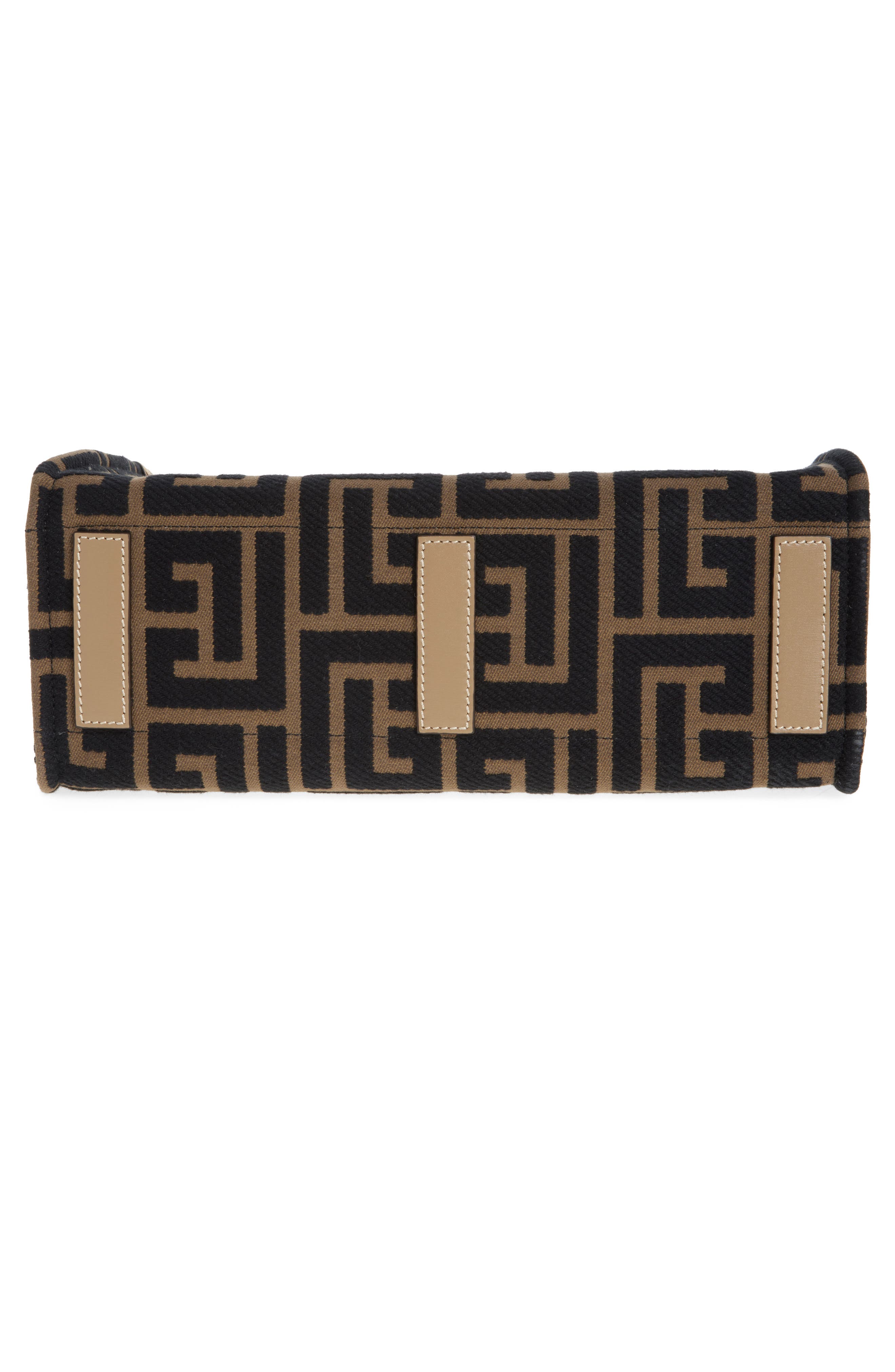 Balmain B-Army Monogram Jacquard Shopper Tote, Alternate, color, 